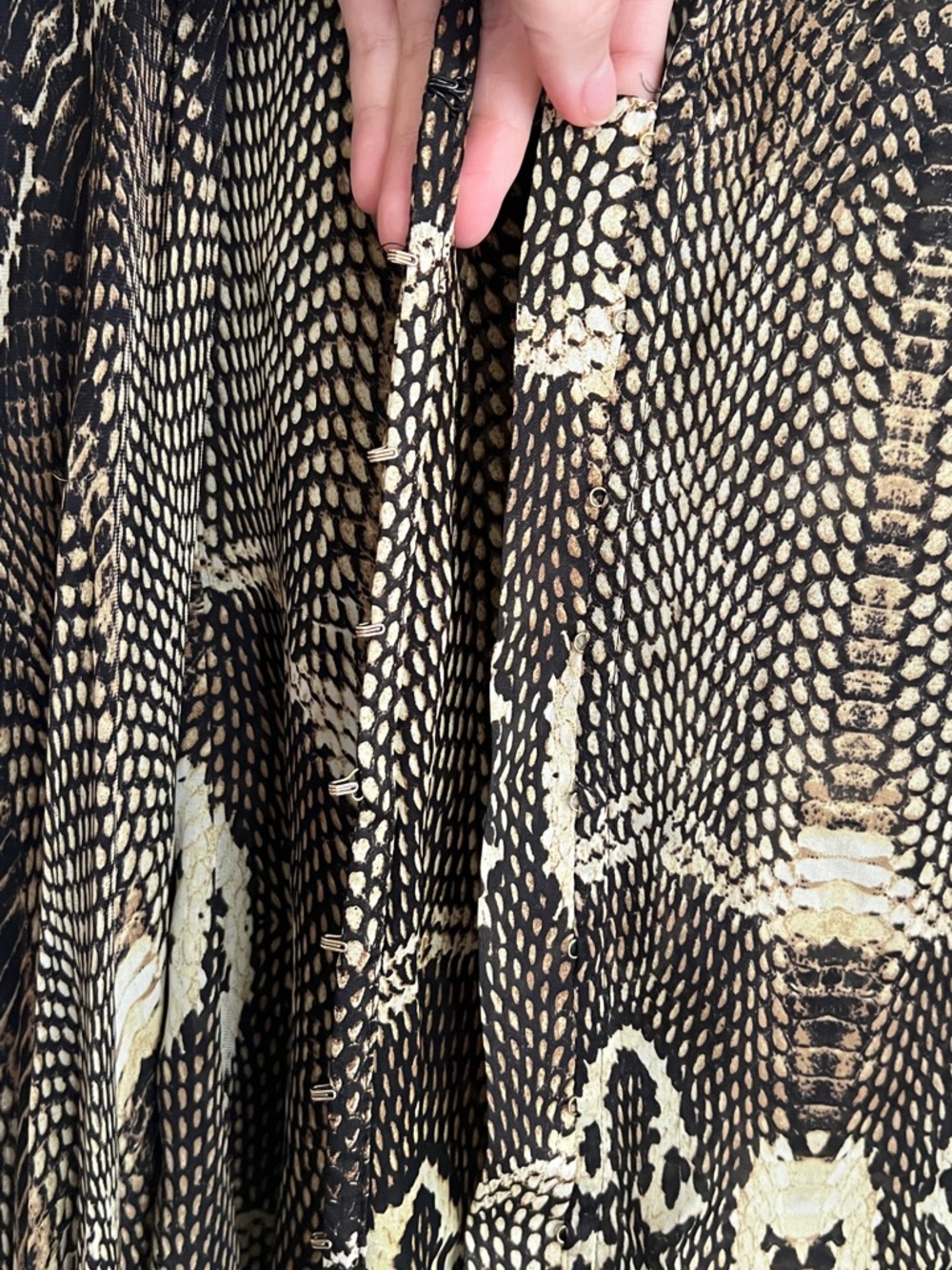 Vintage ROBERTO CAVALLI F/W 2005 Silk Python Snake Print Blouse + Pants SET - Picture 9 of 16